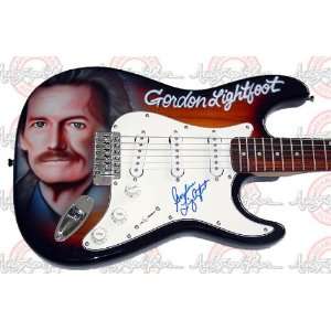   LIGHTFOOT Autographed Custom Airbrushed Signed Guitar 