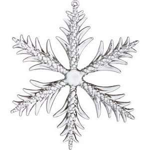  Heirloom Glass Snowflake Ornament (feather design)
