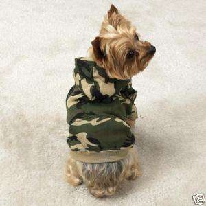 Large *Fashion Green Camo Hoodie Dog Clothes Clothing  