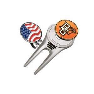 Bowling Green State Falcons Divot Tool Hat Clip with Golf 