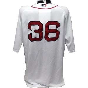  Brad Penny #36 2009 Red Sox Game Used White Jersey (MLB 