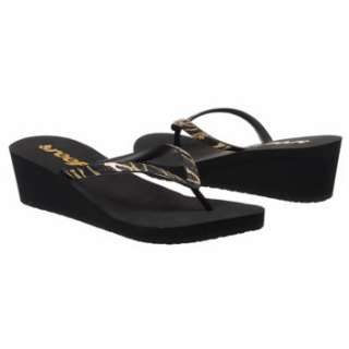 Womens Reef Krystal Star Luxe Black/Black/Gold Shoes 