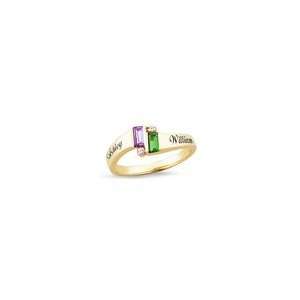   Ring with Diamond Accent (2 Stones and Names) family jewelry Jewelry