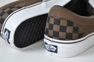 Vans Slip On Schwarz Braun Checker Checkerboard Schuhe Sneakers Black 