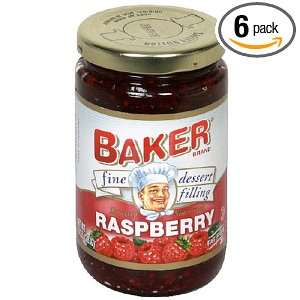 Bakers Raspberry Filling, 10 Ounce Glass Jars (Pack of 6)  