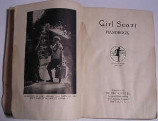 GIRL SCOUT Official HANDBOOK Revised 2nd Edition c.1929  