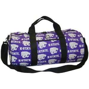   State Wildcats Purple All Over Logo Duffel Bag