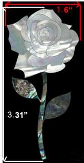 Rose Inlay Headstock in White Mop & Paua Abalone #PH17  