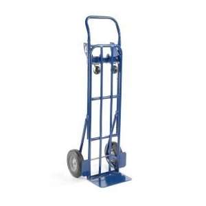  Steel 2 In 1 Convertible Hand Truck With Semi Pneumatic Wheels 