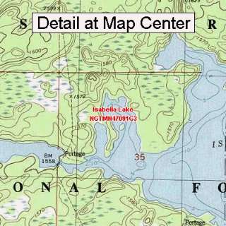  USGS Topographic Quadrangle Map   Isabella Lake, Minnesota 