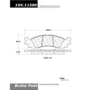  Centric Parts, 102.11580, CTek Brake Pads Automotive