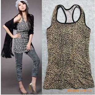 Fashion Women/Girls Leopard tank top/SleevelessTshirt  