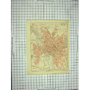   ANTIQUE MAP c1790 c1900 STREET PLAN HANNOVER GERMANY
