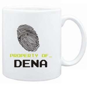  Mug White  Property of _ Dena   Fingerprint  Female 
