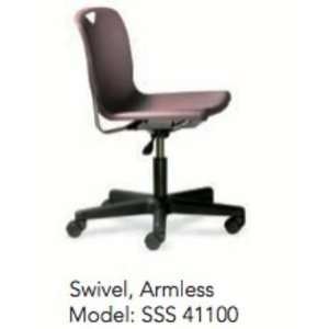   : Abco Smart SSS41100, Armless Plastic Swivel Chair: Office Products