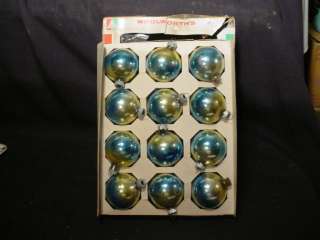  Woolworth Shiny Brite Multi Color Variegated Ornament CHRISTmas Bulbs