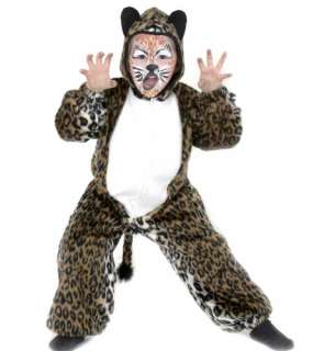 FASCHING 10016 Kinder Kostüm Overall Leo, Leopard m. Kapuze 98 104 