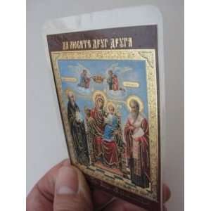 Ekonomissa, Virgin Mary, Pocket size Icon (Laminated, 6x8.5cm or 2.4x3 