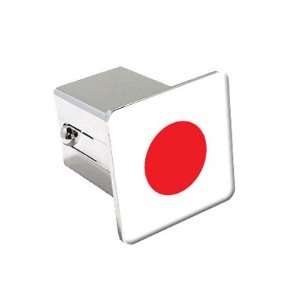 Japan Flag   Chrome 2 Tow Trailer Hitch Cover Plug