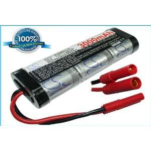  7.2V 3000mAh Battery For RC Cars w/Gold Plug Connector 