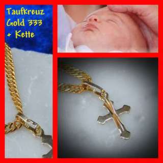 ANHÄNGER Kreuz Baby Taufe 333 Gold 8 Karat + Kette NEU in Nordrhein 