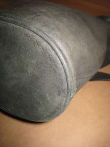 COACH Vintage Dark Green Nubuc Leather Bucket Hobo Satchel Cross Body 