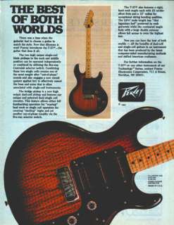 PEAVEY T 27 PINUP AD vtg 80s electric guitar  