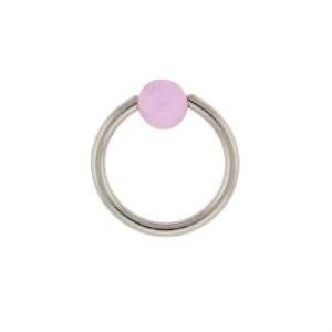 STAINLESS STEEL HOOPS WITH BALL LIGHT PURPLE Gauge 14, Ball Size 4mm 