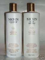 NIOXIN CLEANSER & SCALP THERAPY # 3 (33.8 oz EACH DUO)  