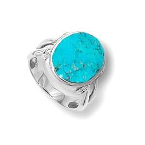    Oval Turquoise Ring (size 9) Boma Natural Stones Jewelry