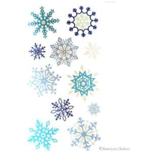  White Christmas Snow Flakes Wall Mural Stickers Wallies 