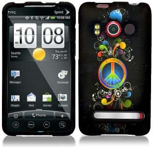 For HTC EVO 4G Hard Cover Phone Case MUSIC PEACE  