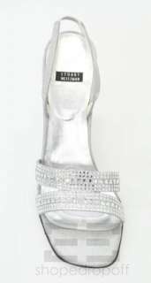   Weitzman Silver & Jeweled Slingback Rockstar Heels Size 8.5M  