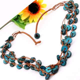 Wholesale Assorted Coconut Shell Round Necklaces 7pcs  