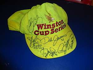 Dale Earnhardt Autographed Winston Cup Hat with Jarrett Petty Elliott 