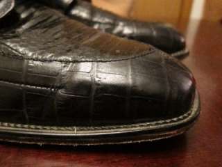   Black Leather Genuine Snake Skin Oxford Dress Shoes Sz 10.5M  