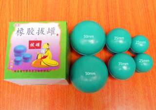 Rubber Cupping 6 Cup set Vacuum Chinese Therapy Green Acucups Healthy 