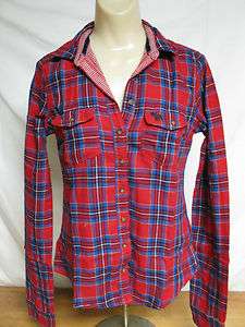 NWT Abercrombie & Fitch Tara Classic Fit Plaid Shirt Size Small  