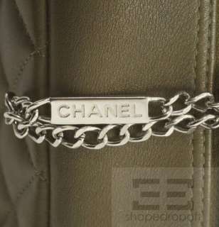 Chanel Olive Green Quilted Leather & Beige Python Cambon Shoulder Bag 