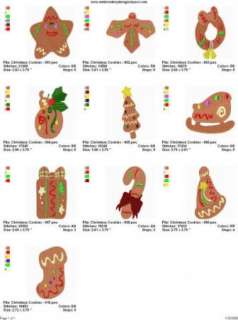 CHRISTMAS COOKIES QUILT EMBROIDERY MACHINE DESIGNS CD  