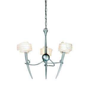 Eurofase Viola Collection 3 Light 94 in. Hanging Crackled Silver 