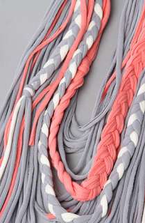 Accessories Boutique The Sixter Basic Braid Light Scarf in Gray and 