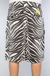 Play Cloths The Zebra Cargo Shorts in Black & White