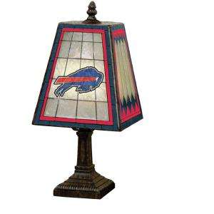 The Memory Company NFL 14 Inch Art Glass Table Lamp   Buffalo Bills 
