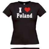  schwarz i love polska tshirts   Sport & Freizeit