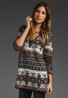 FREE PEOPLE Cabin Fever Pullover in Espresso Combo  