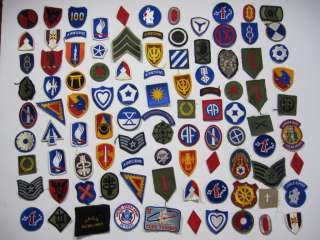 98pc Lot US Military Patches   WWII and Others *NR*  