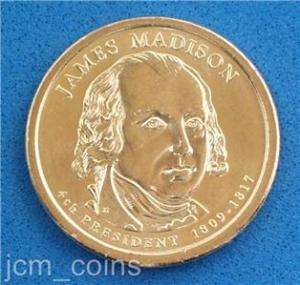 2007  D JAMES MADISON Golden Dollar Uncirculated  