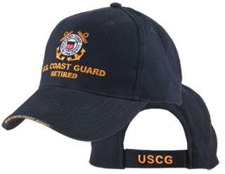 USCG,COAST GUARD RETIRED ,MILTARY,COTTON, HAT, CAP  
