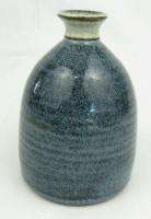 Studio Art Pottery Red Stoneware Blue Vase Clinton, NY  